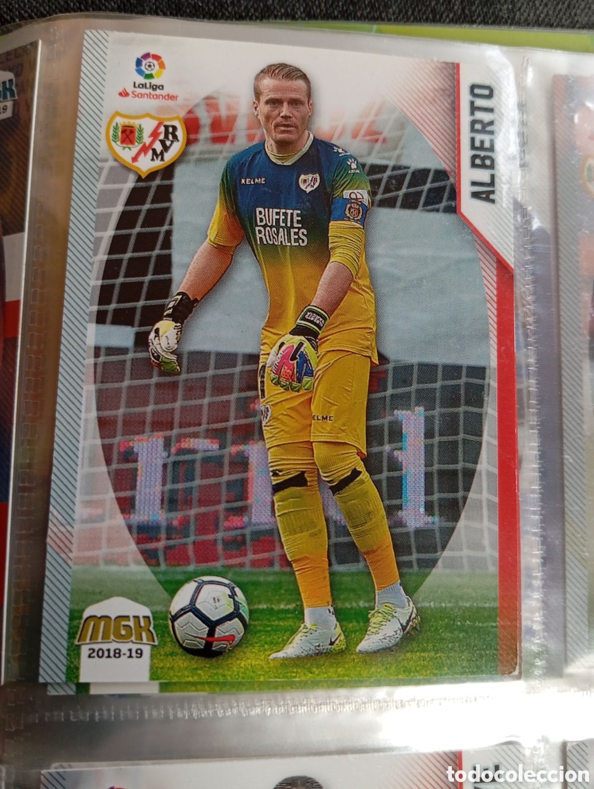 Cromos de Futebol: Alberto Rayo Vallecano Ficha Cromo de futbol Megacracks 2018-2019 Liga Espa&ntilde;ola MGK 18-19 Panini