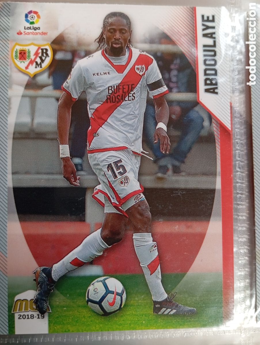 Cromos de Futebol: Abdoulaye Rayo Vallecano Ficha Cromo de futbol Megacracks 2018-2019 Liga Espa&ntilde;ola MGK 18-19 Panini