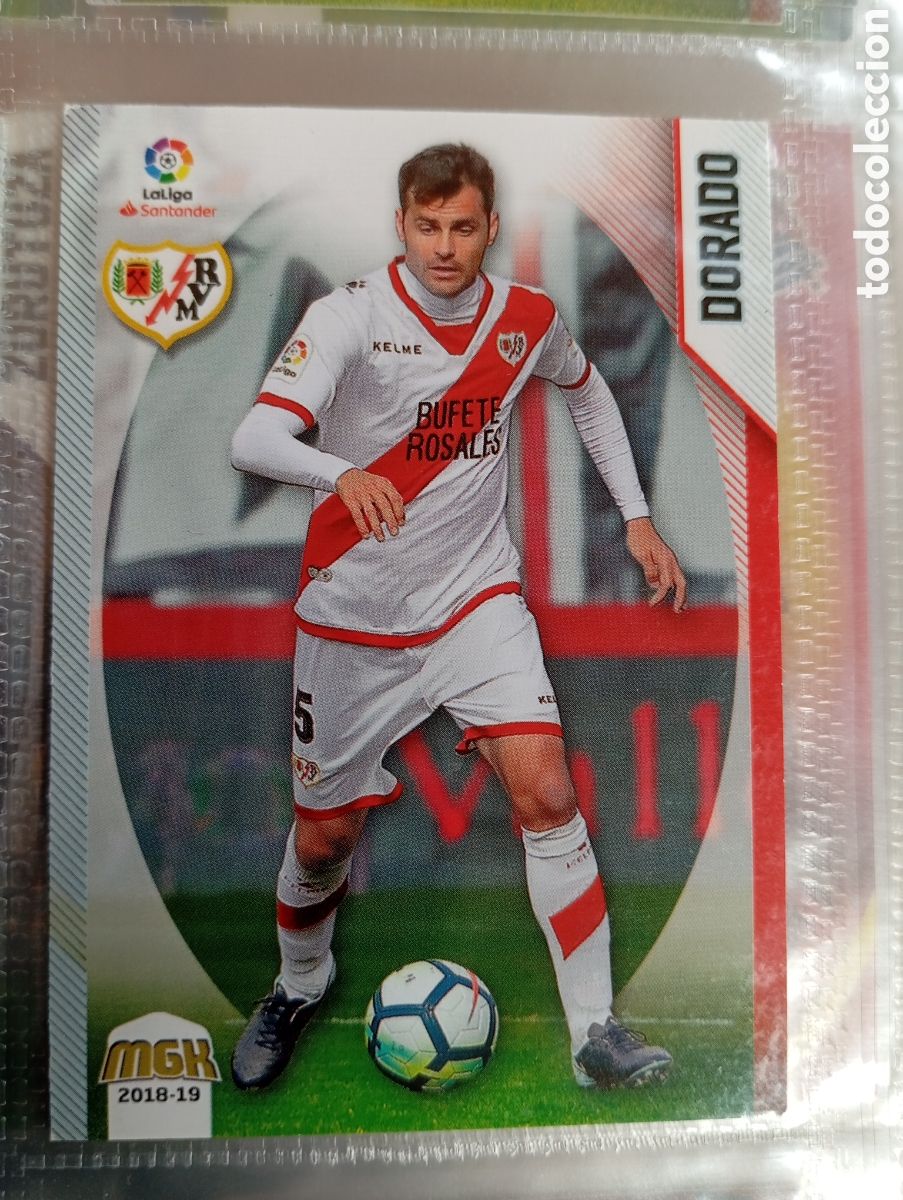 Cromos de Futebol: Dorado Rayo Vallecano Ficha Cromo de futbol Megacracks 2018-2019 Liga Espa&ntilde;ola MGK 18-19 Panini