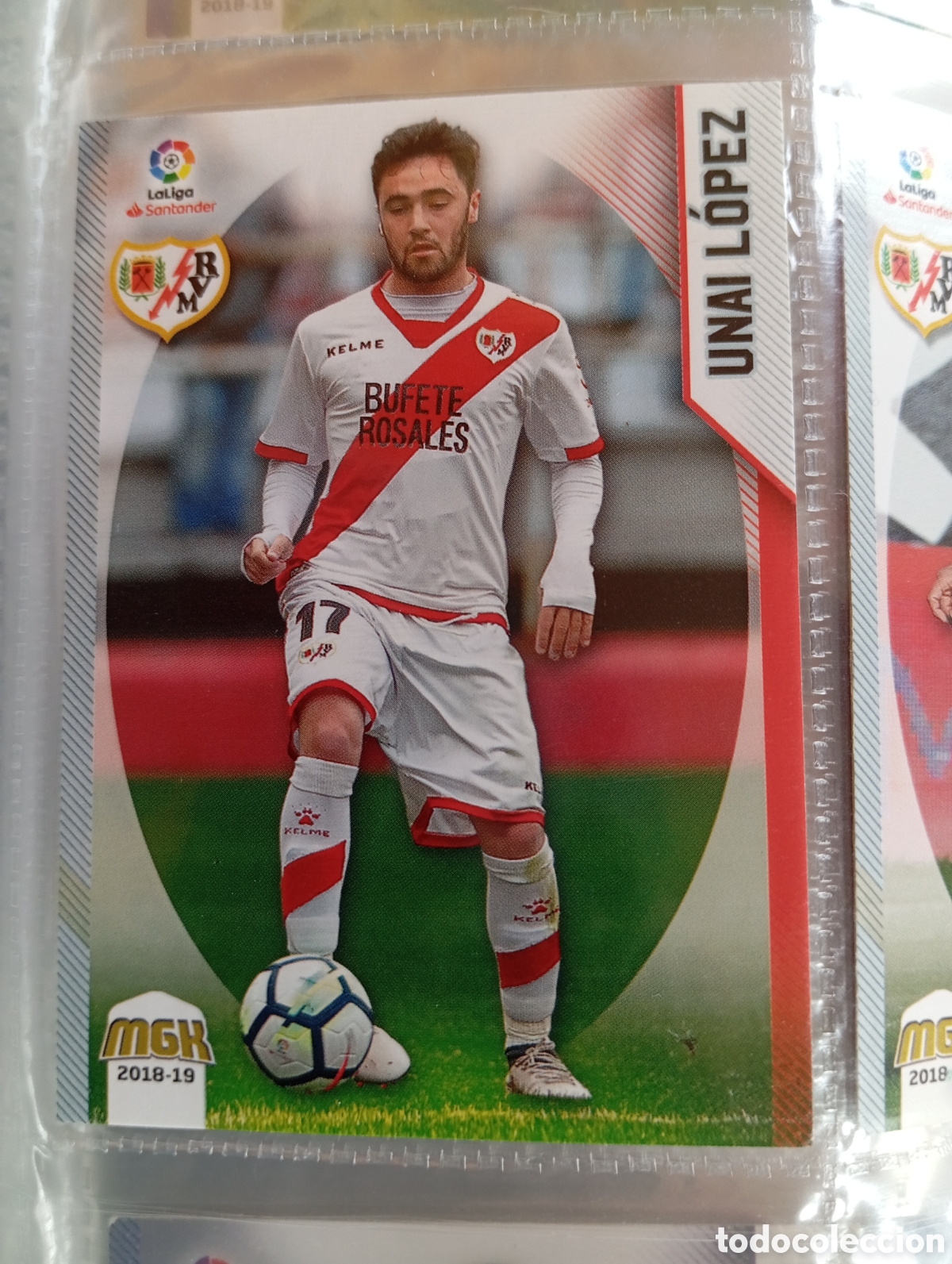 Cromos de Futebol: Unai Lopez Rayo Vallecano Ficha Cromo de futbol Megacracks 2018-2019 Liga Espa&ntilde;ola MGK 18-19 Panini