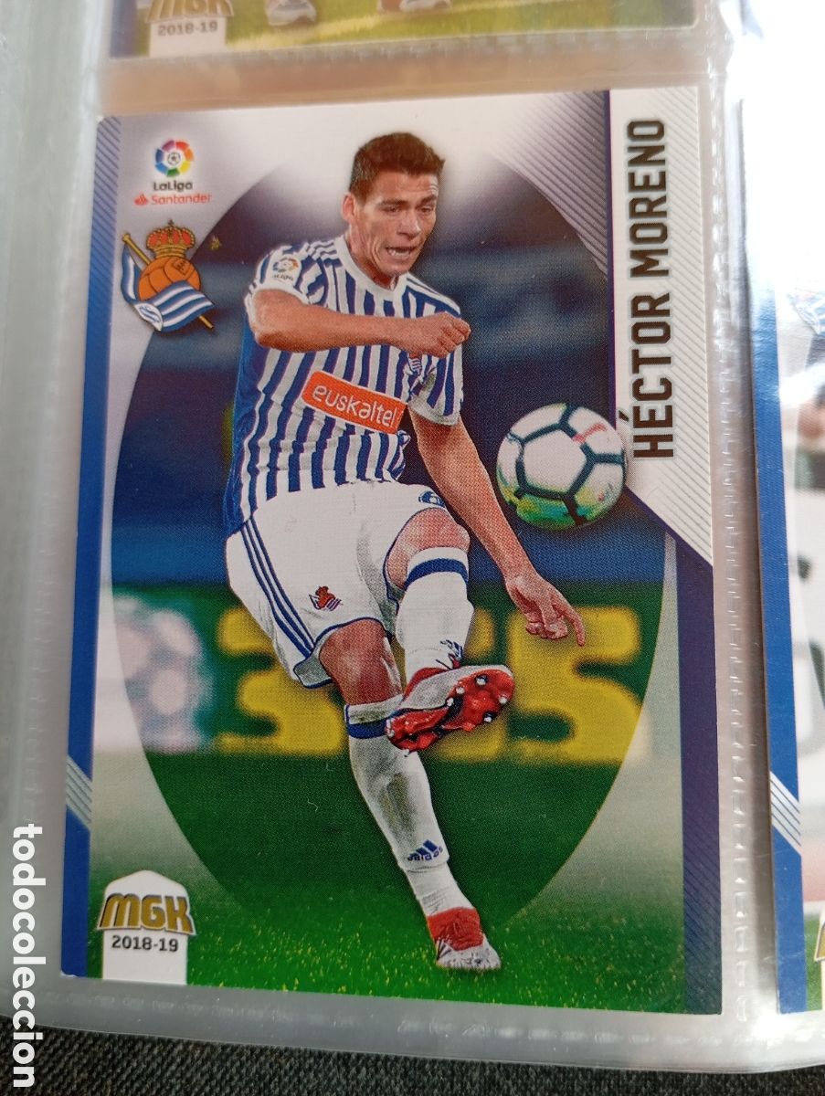 Cromos de F&uacute;tbol: Hector Moreno Real Sociedad Ficha Cromo de futbol Megacracks 2018-2019 Liga Espa&ntilde;ola MGK 18-19