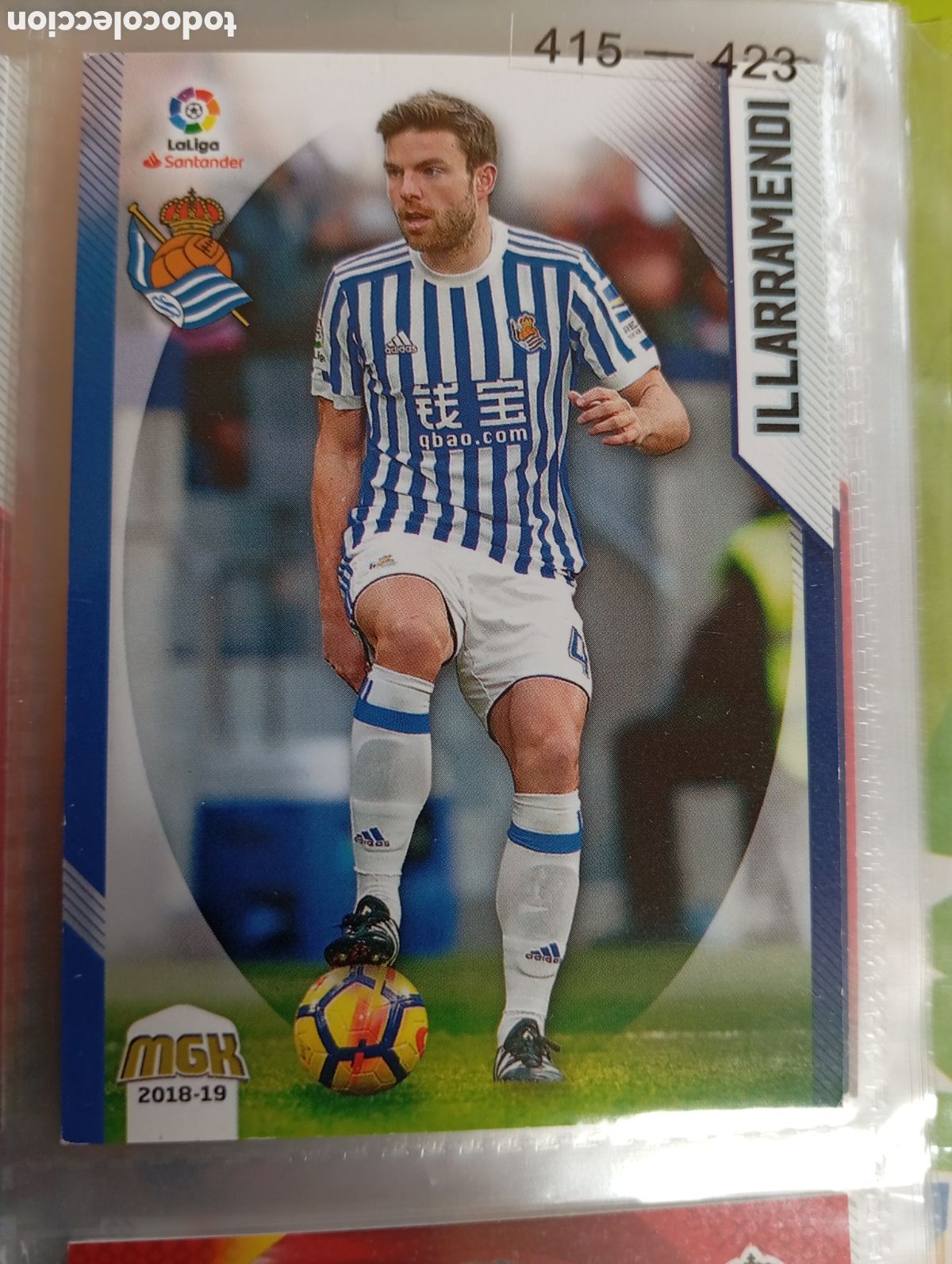 Cromos de F&uacute;tbol: Illarramendi Real Sociedad Ficha Cromo de futbol Megacracks 2018-2019 Liga Espa&ntilde;ola MGK 18-19 Panini