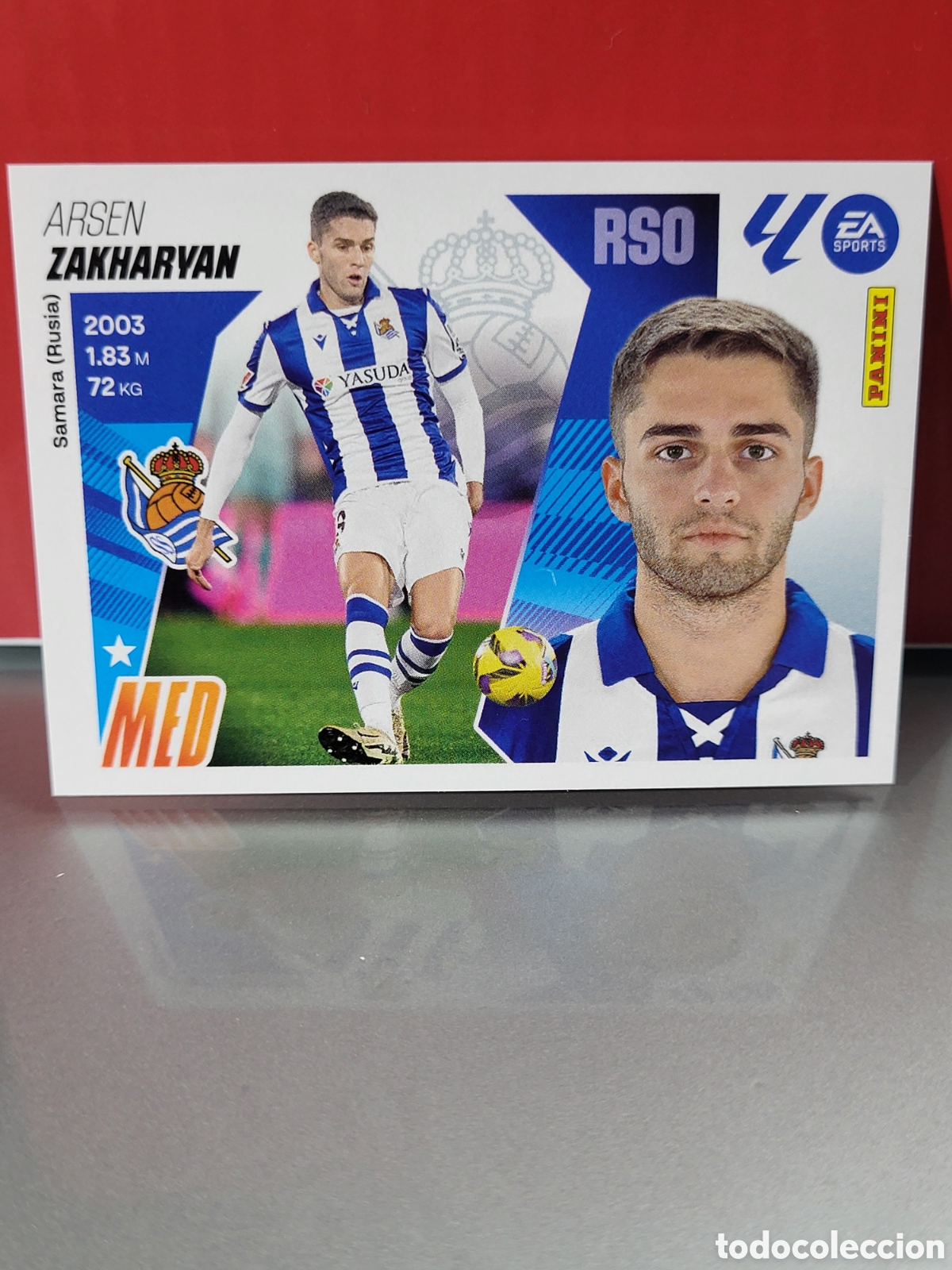 Cromos de f&uacute;tbol: ZAKHARYAN REAL SOCIEDAD COLOCA N&ordm; 15 BIS LIGA ESTE 25 26 2025 2026 PANINI