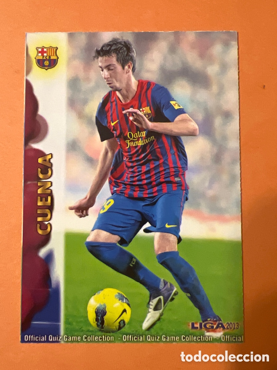 Football Stickers: E1321. CROMO - N&ordm; 0643 - CUENCA - F.C. BARCELONA - QUIZ GAME LIGA 2013 (2012 / 2013) - MUNDICROMO