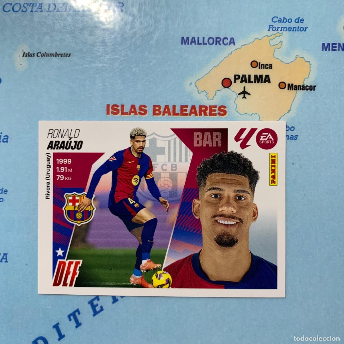 Cromos de f&uacute;tbol: Araujo n&uacute;mero 8A del Barcelona cromo liga este 25-26 2025-2026