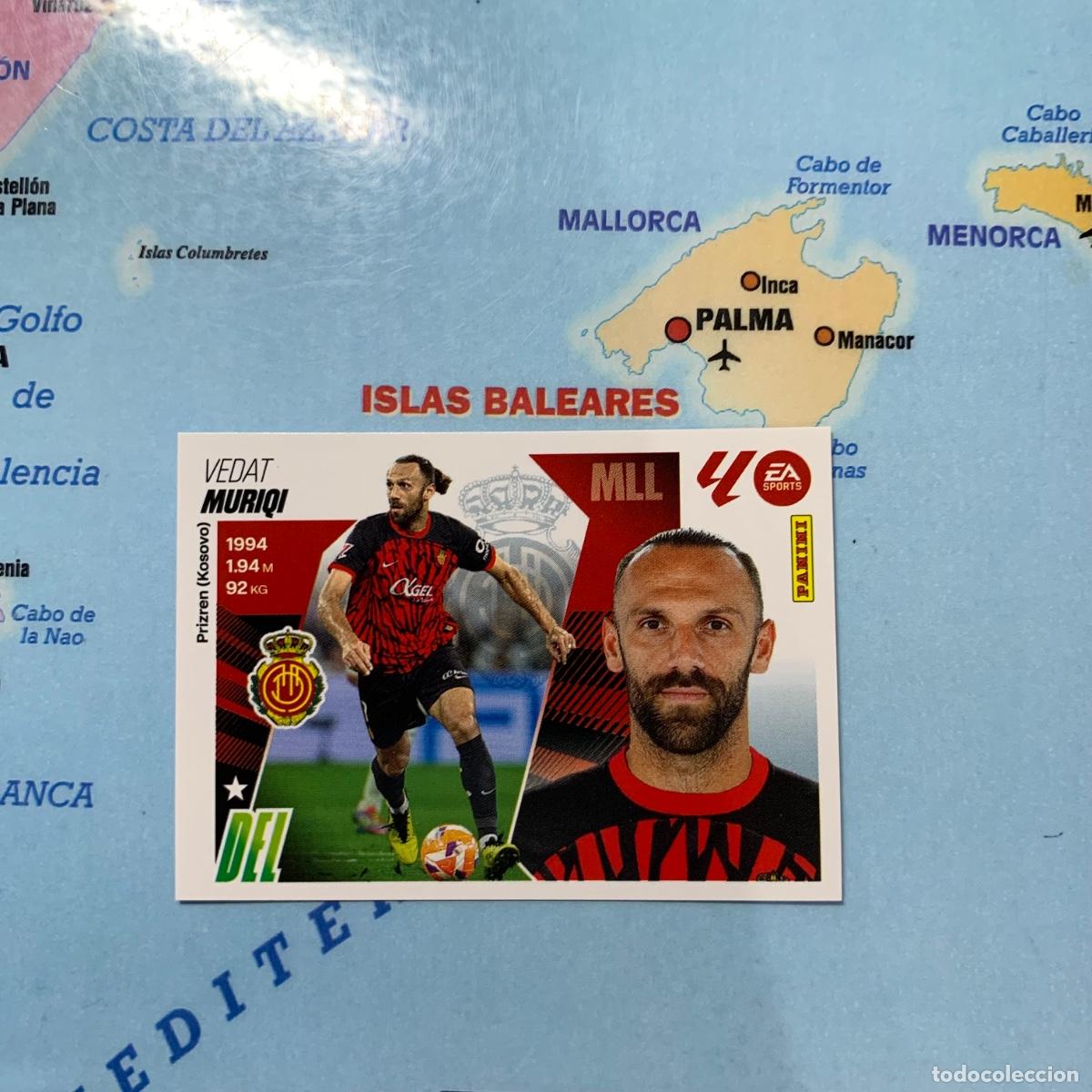 Football Stickers: Muriqi n&uacute;mero 19 del Mallorca cromo liga este 25-26 2025-2026