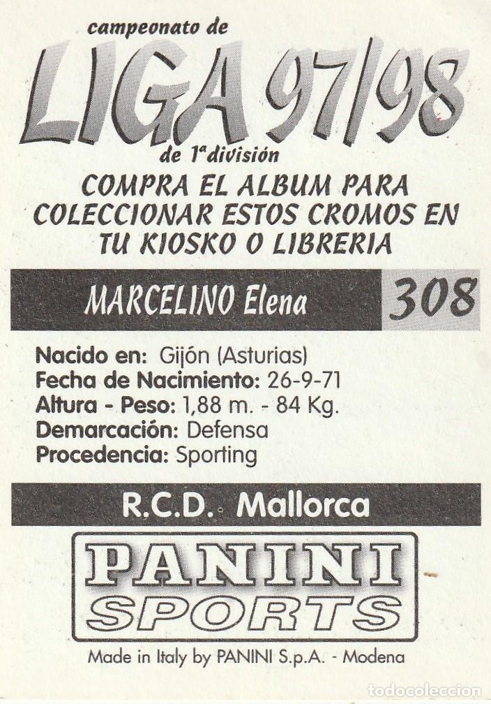 Cromos de f&uacute;tbol: PANINI 97-98. MARCELINO. NUNCA PEGADO. - Foto 2