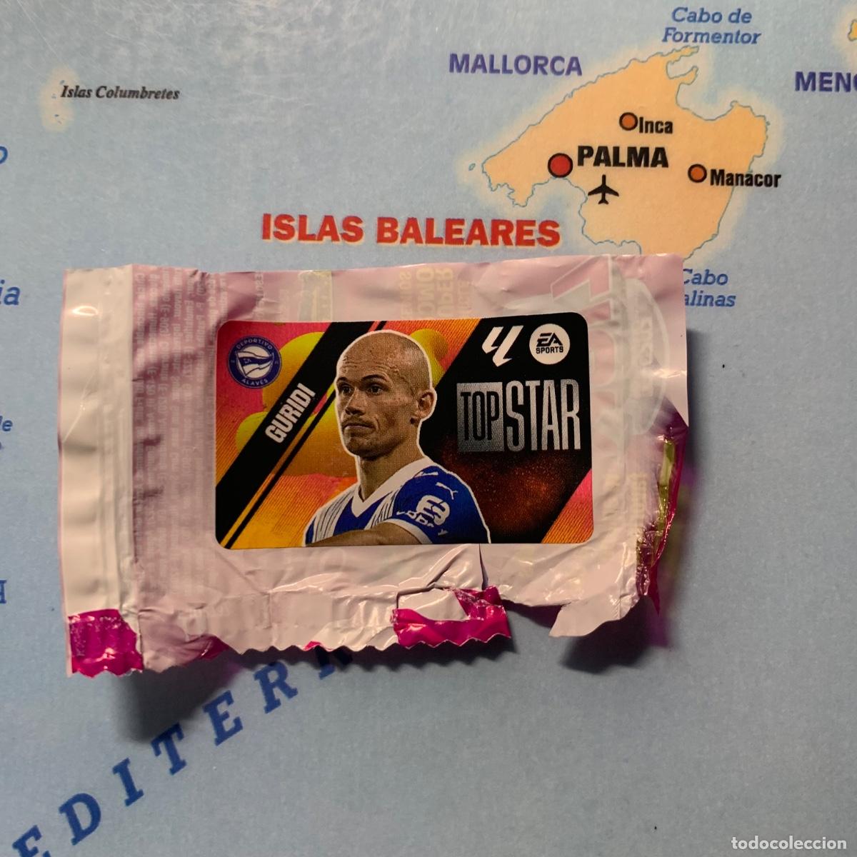 Cromos de f&uacute;tbol: Cromo chicle Top Star Guridi del Alav&eacute;s liga este 25-26 2025-2026