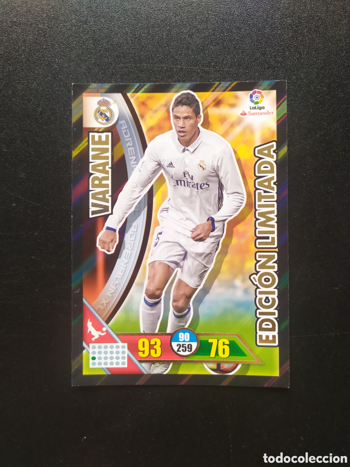 Cromos de f&uacute;tbol: Adrenalyn 2016 2017 16 17 panini Varane edicion limitada Real Madrid
