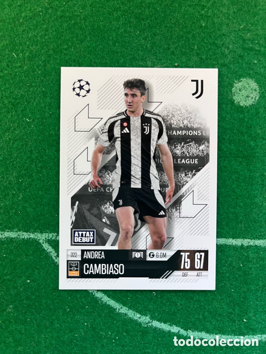 Fu&szlig;ball-Sticker: 322 ANDREA CAMBIASO JUVENTUS MATCH ATTAX 2024 2025 TOPPS