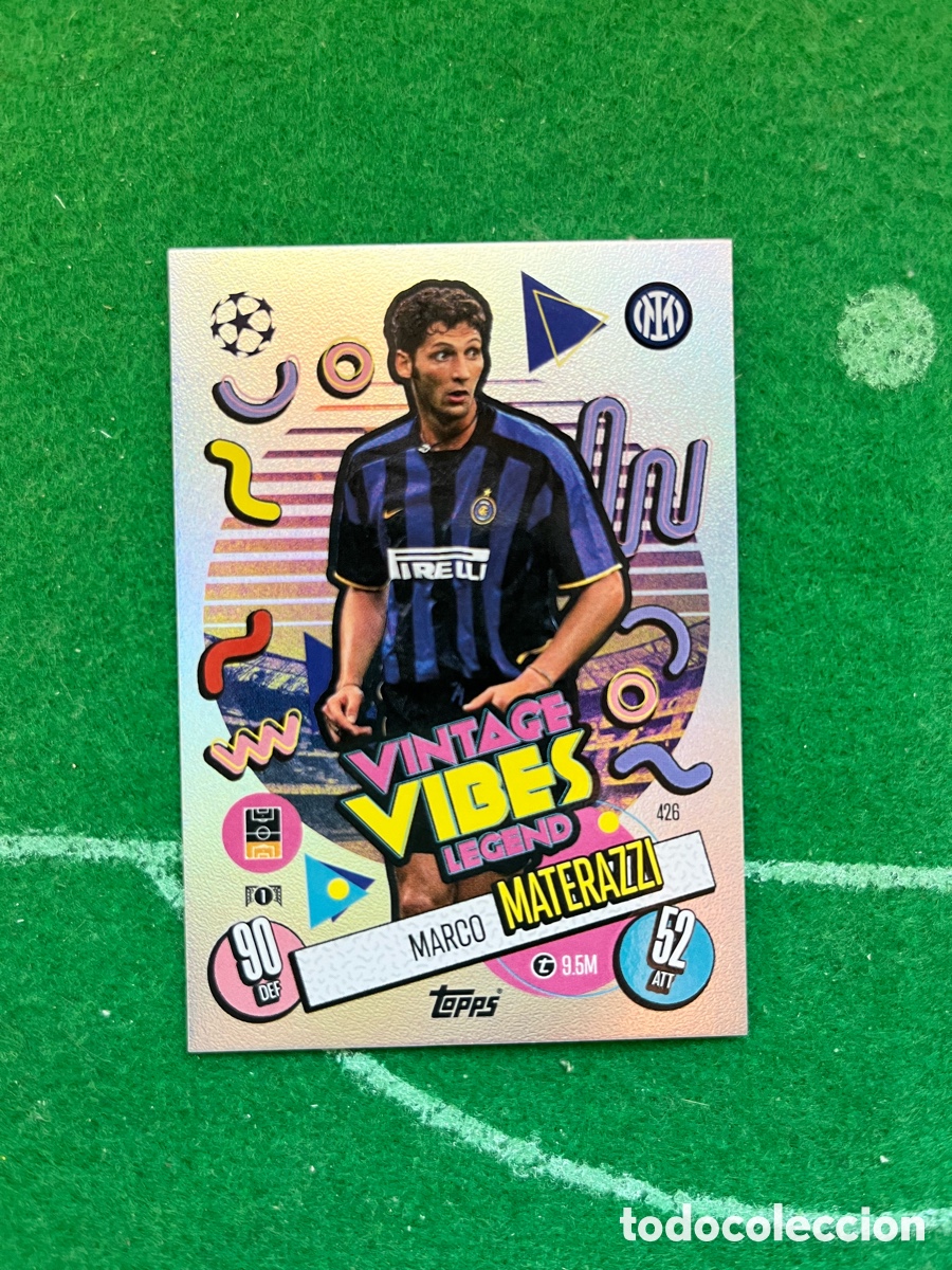 Cromos de F&uacute;tbol: 426 MARCO MATERAZZI INTER DE MIL&Aacute;N MATCH ATTAX 2024 2025 TOPPS VINTAGE VIBES LEGEND