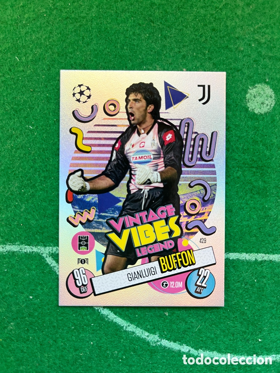 Cromos de F&uacute;tbol: 429 GIANLUIGI BUFFON JUVENTUS MATCH ATTAX 2024 2025 TOPPS VINTAGE VIBES LEGEND
