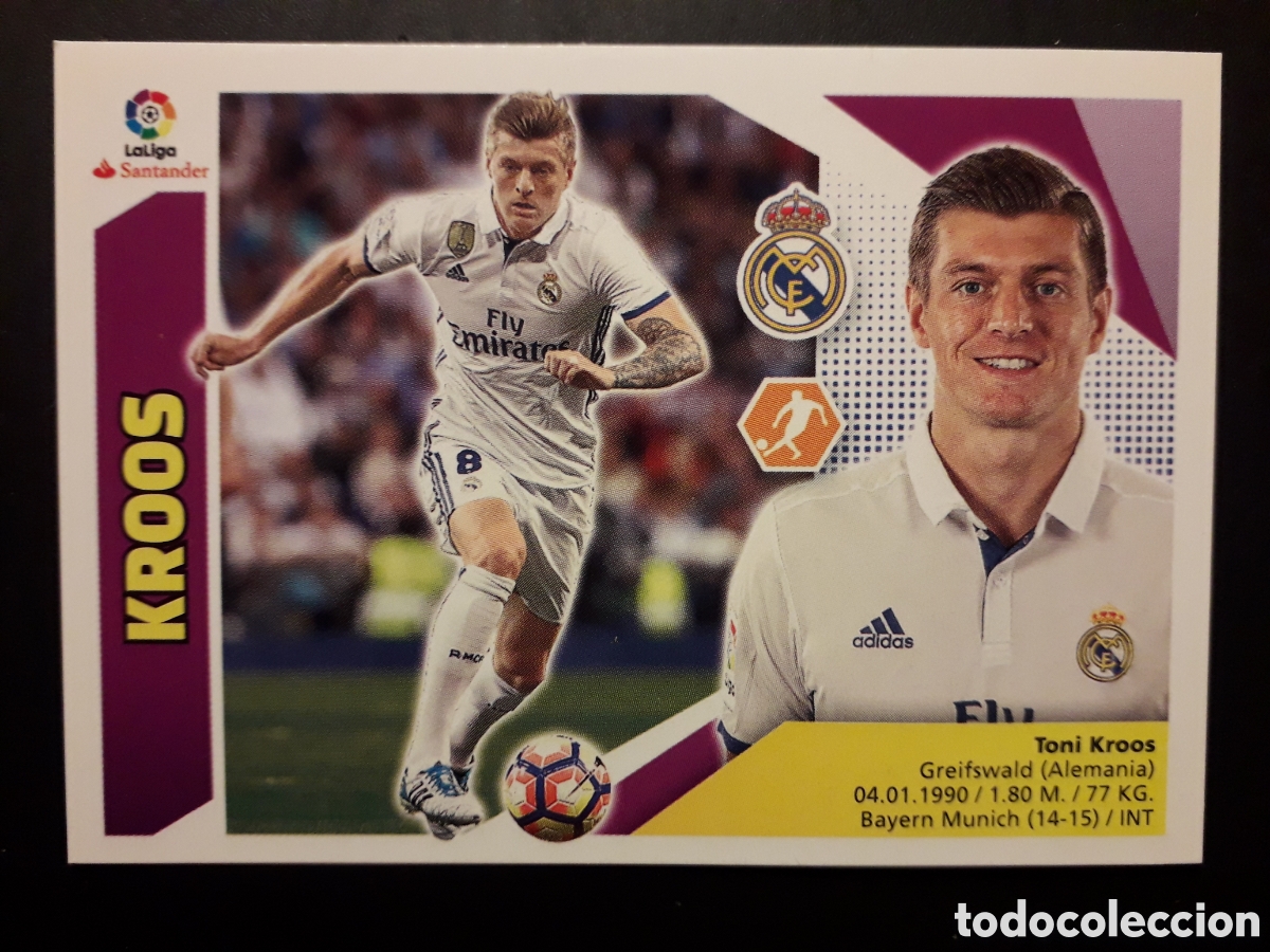 Cromos de F&uacute;tbol: KROOS REAL MADRID N&deg; 10 ED ESTE 2017 2018 17 18 SIN PEGAR PEDIDO M&Iacute;NIMO 3&euro;