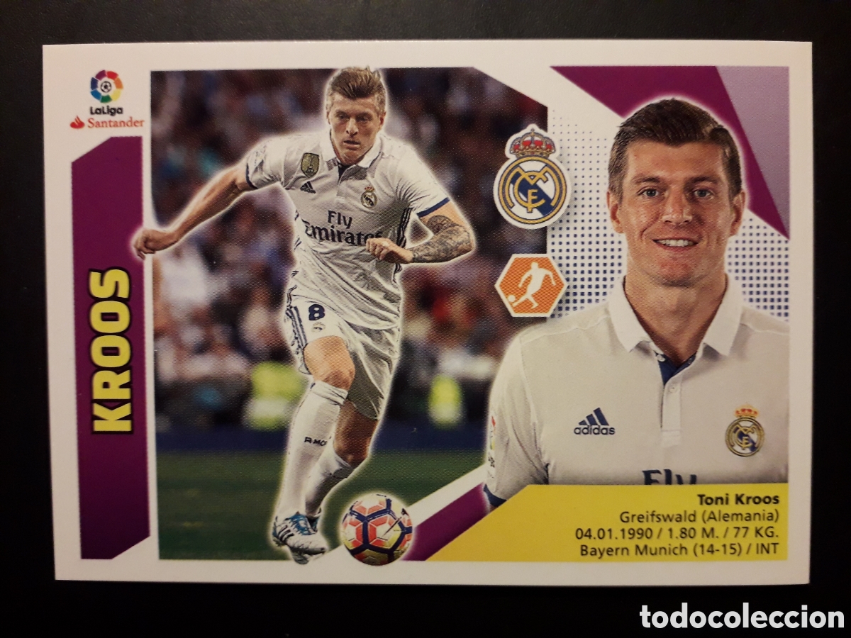 Cromos de F&uacute;tbol: KROOS REAL MADRID N&deg; 10 ED ESTE 2017 2018 17 18 SIN PEGAR PEDIDO M&Iacute;NIMO 3&euro;