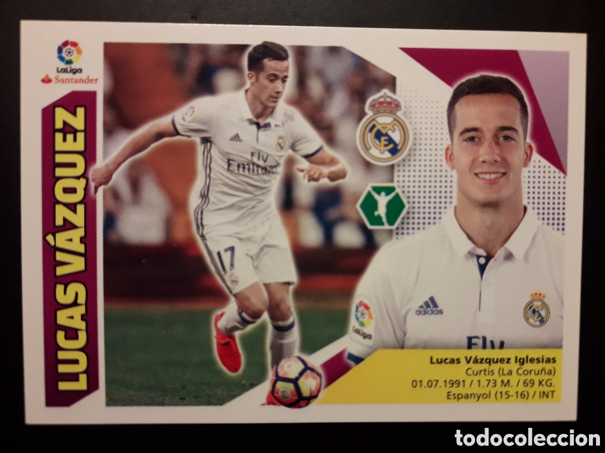 Cromos de F&uacute;tbol: LUCAS V&Aacute;ZQUEZ REAL MADRID N&deg; 14 A ED ESTE 2017 2018 17 18 SIN PEGAR PEDIDO M&Iacute;NIMO 3&euro;