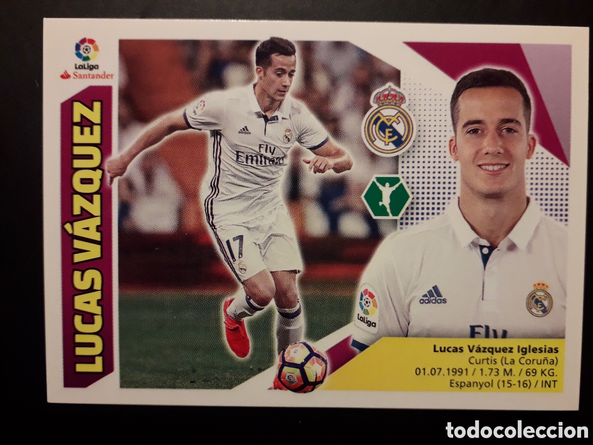 Cromos de F&uacute;tbol: LUCAS V&Aacute;ZQUEZ REAL MADRID N&deg; 14 A ED ESTE 2017 2018 17 18 SIN PEGAR PEDIDO M&Iacute;NIMO 3&euro;