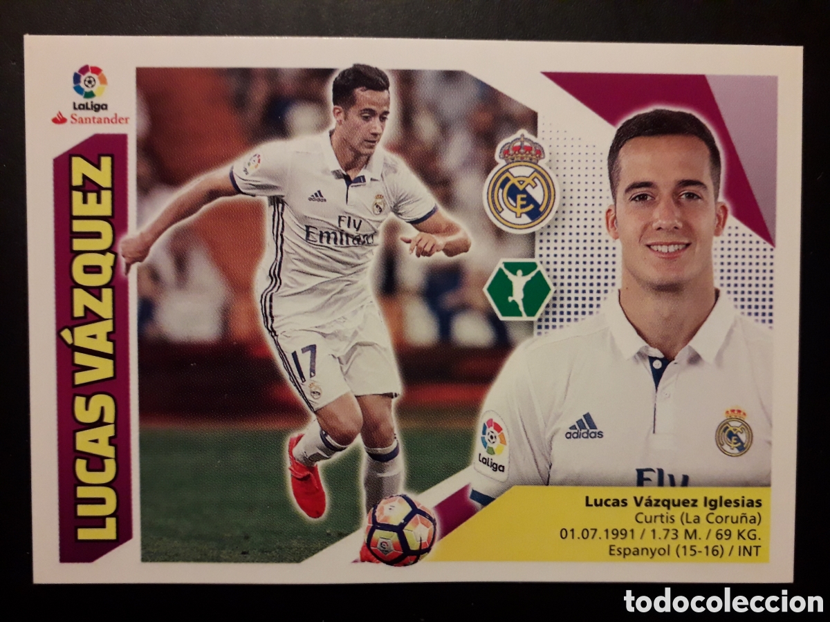 Cromos de F&uacute;tbol: LUCAS V&Aacute;ZQUEZ REAL MADRID N&deg; 14 A ED ESTE 2017 2018 17 18 SIN PEGAR PEDIDO M&Iacute;NIMO 3&euro;