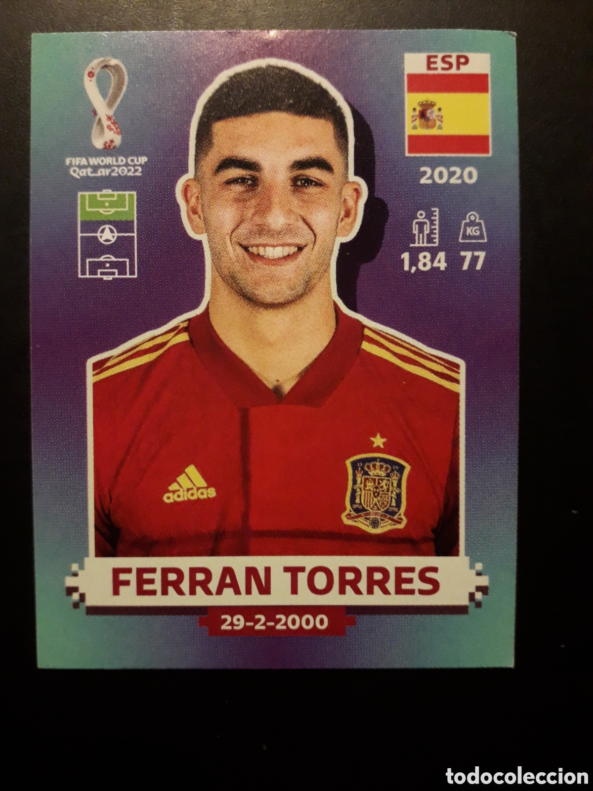 Cromos de F&uacute;tbol: FERRAN TORRES ESPA&Ntilde;A N&deg; 18 COPA MUNDIAL DE F&Uacute;TBOL QATAR 2022 22 PANINI SIN PEGAR PEDIDO M&Iacute;NIMO 3&euro;