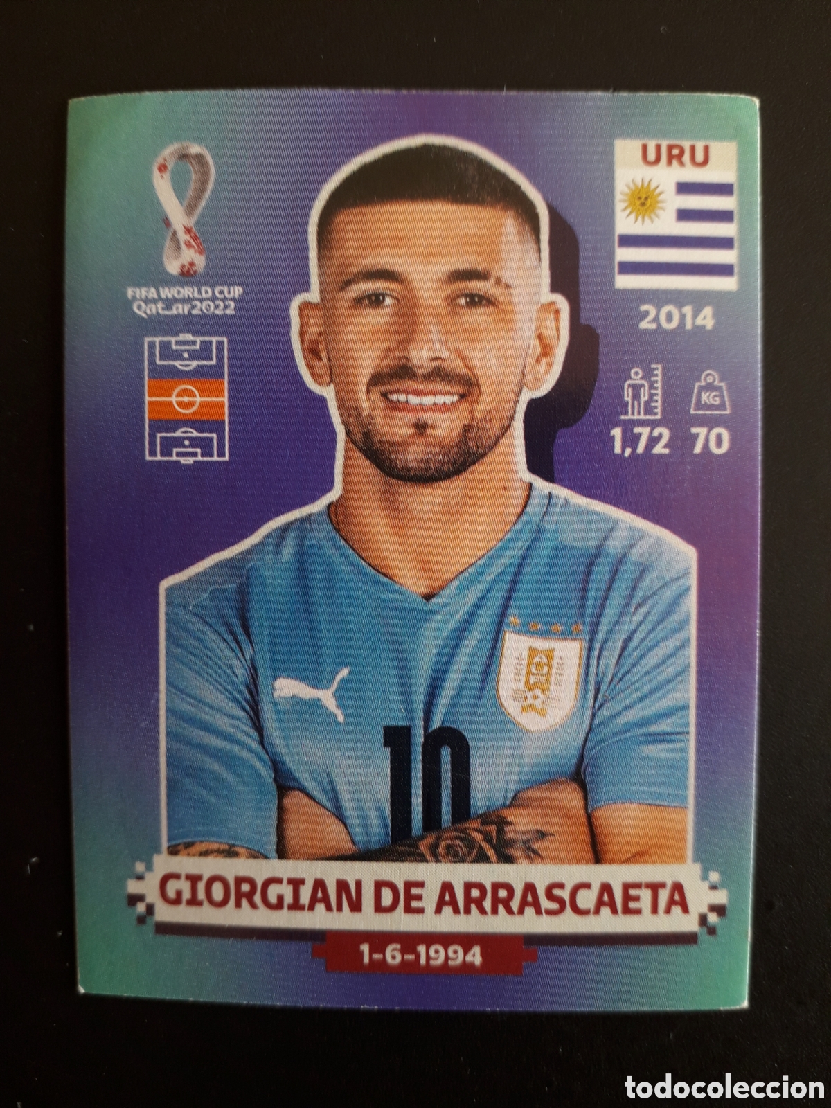Cromos de F&uacute;tbol: GIORGIAN DE ARRASQUETA URUGUAY N&deg; 12 COPA MUNDIAL DE F&Uacute;TBOL QATAR 2022 22 PANINI PEDIDO M&Iacute;NIMO 3&euro;