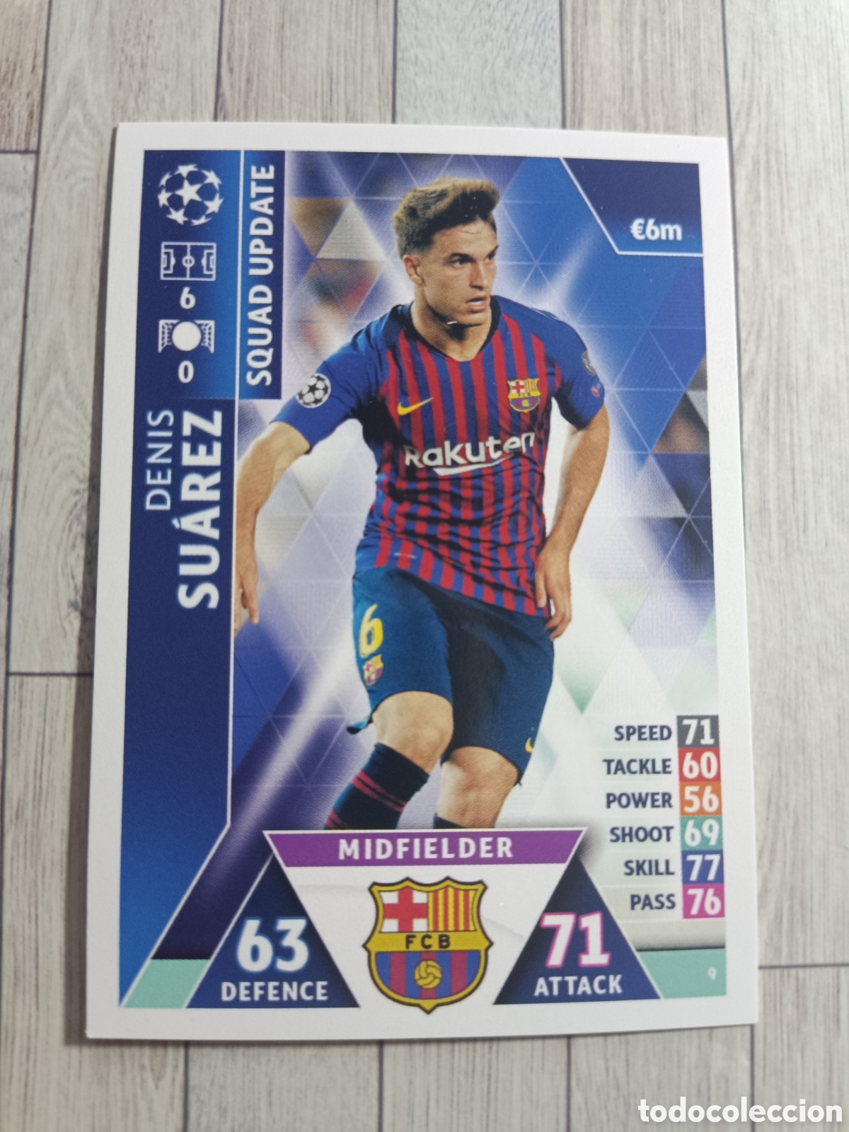 Cromos de f&uacute;tbol: 9 DENIS SUAREZ SQUAD UPDATE BARCELONA MATCH ATTAX EXTRA ROAD TO MADRID 2018 2019 TOPPS 18 19
