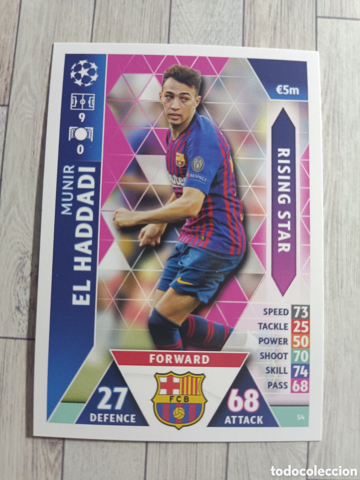 Cromos de f&uacute;tbol: 54 MUNIR EL HADDADI RISING STAR BARCELONA MATCH ATTAX EXTRA ROAD TO MADRID 2018 2019 TOPPS 18 19