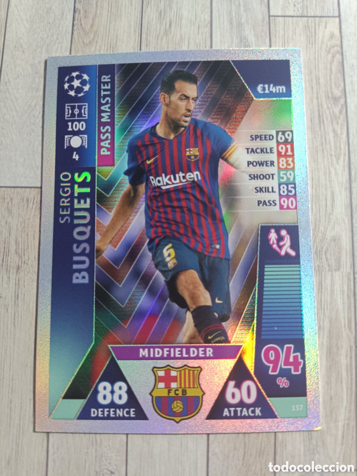 Cromos de Futebol: 157 BUSQUETS PASS MASTER BARCELONA MATCH ATTAX EXTRA ROAD TO MADRID 2018 2019 TOPPS 18 19