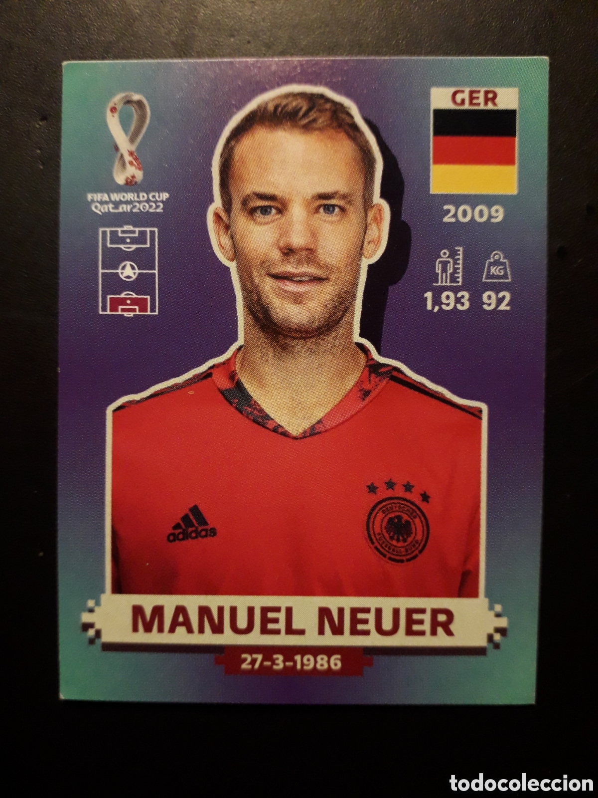 Cromos de F&uacute;tbol: MANUEL NEUER ALEMANIA N&deg; 3 COPA MUNDIAL DE F&Uacute;TBOL QATAR 2022 22 PANINI SIN PEGAR PEDIDO M&Iacute;NIMO 3&euro;