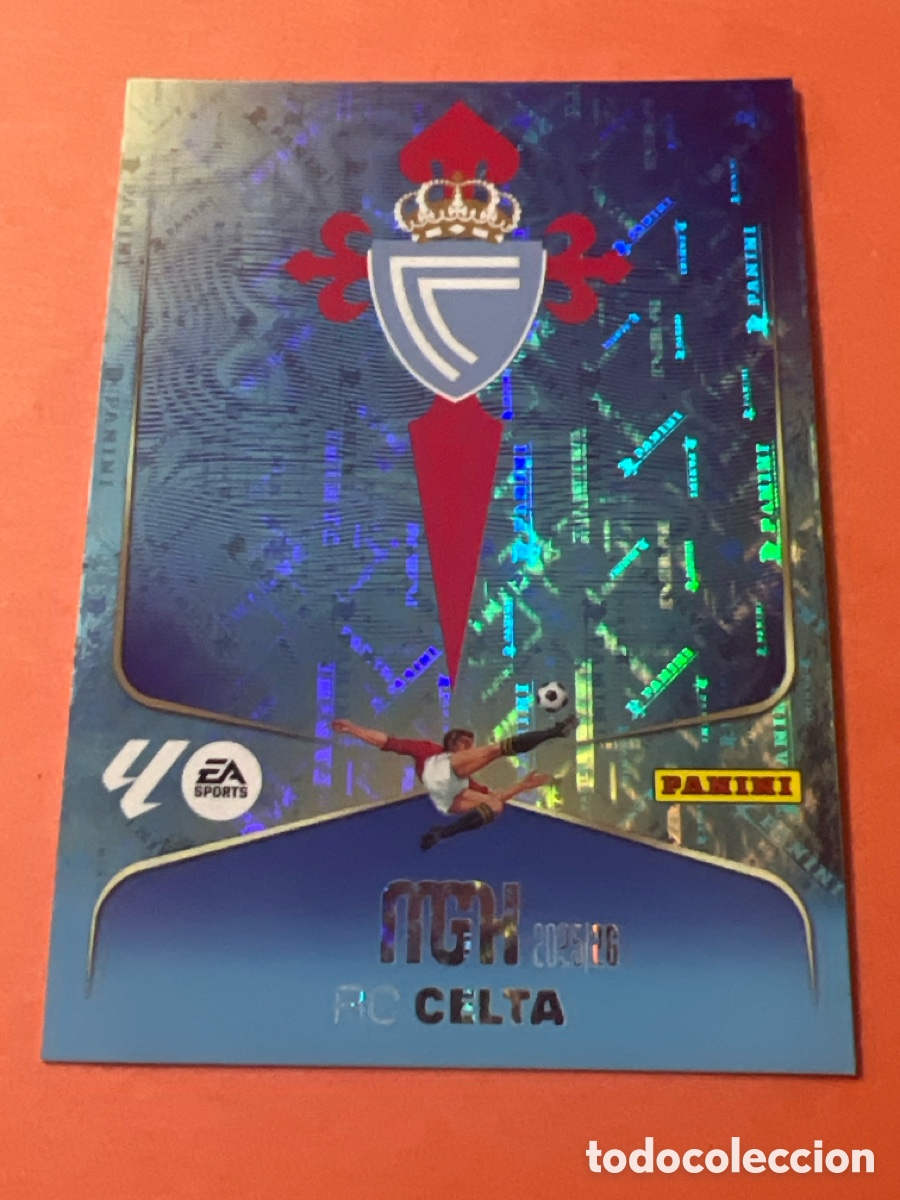 Cromos de F&uacute;tbol: A695. 109 ESCUDO RC CELTA DE VIGO. MEGACRACKS 2025-26. PANINI