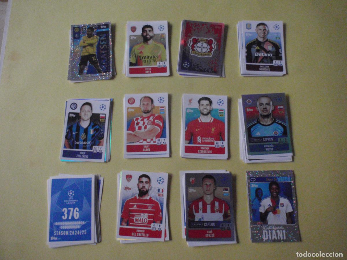Figurine di Calcio: Lote 137 stickers cromos de futbol diferentes UEFA CHAMPIONS LEAGUE 2024 2025 TOPPS