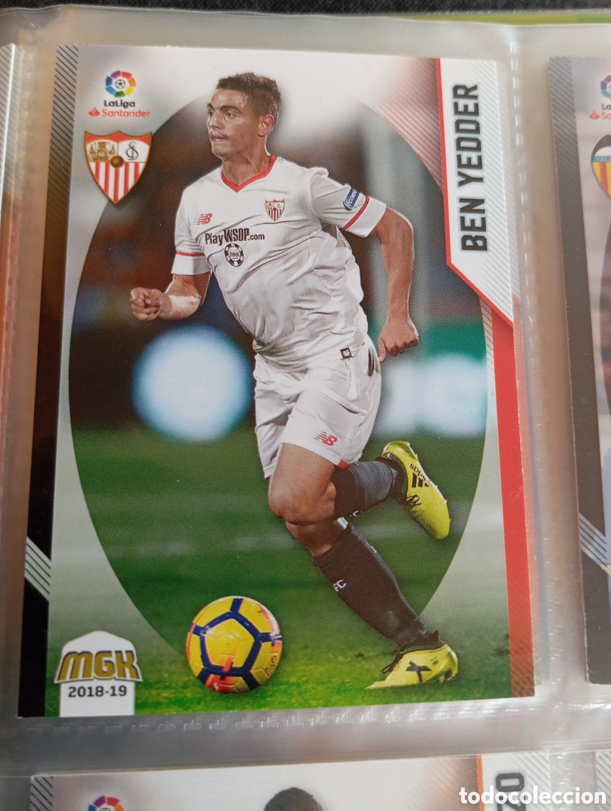 Cromos de F&uacute;tbol: Ben Yedder Sevilla Ficha Cromo de futbol Megacracks 2018-2019 Liga Santander MGK 18-19 Panini