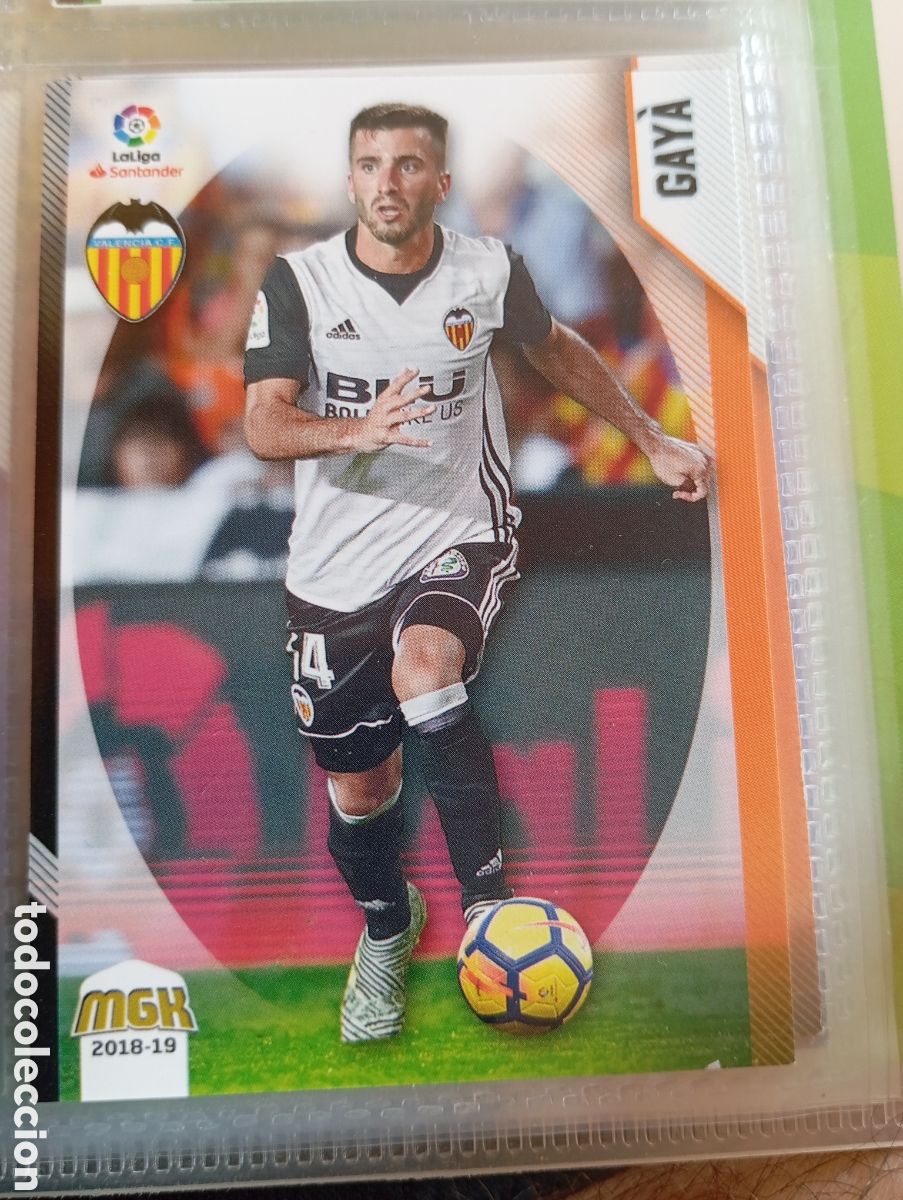 Cromos de Futebol: Gay&agrave; Gaya Valencia Ficha Cromo de futbol Megacracks 2018-2019 Liga Santander MGK 18-19 Panini