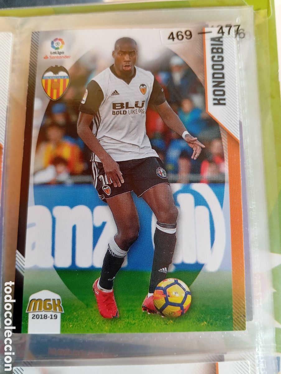 Cromos de Futebol: Kondogbia Valencia Ficha Cromo de futbol Megacracks 2018-2019 Liga Santander MGK 18-19 Panini