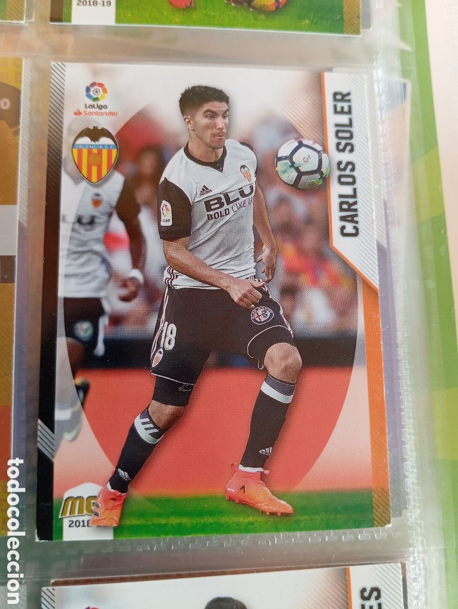 Fu&szlig;ball-Sticker: Carlos Soler Valencia Ficha Cromo de futbol Megacracks 2018-2019 Liga Santander MGK 18-19 Panini
