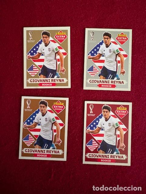 Cromos de F&uacute;tbol: PANINI MUNDIAL QATAR 2022 - LOTE DE 4 EXTRA STICKERS (ARGENTINA) - GIOVANNI REYNA