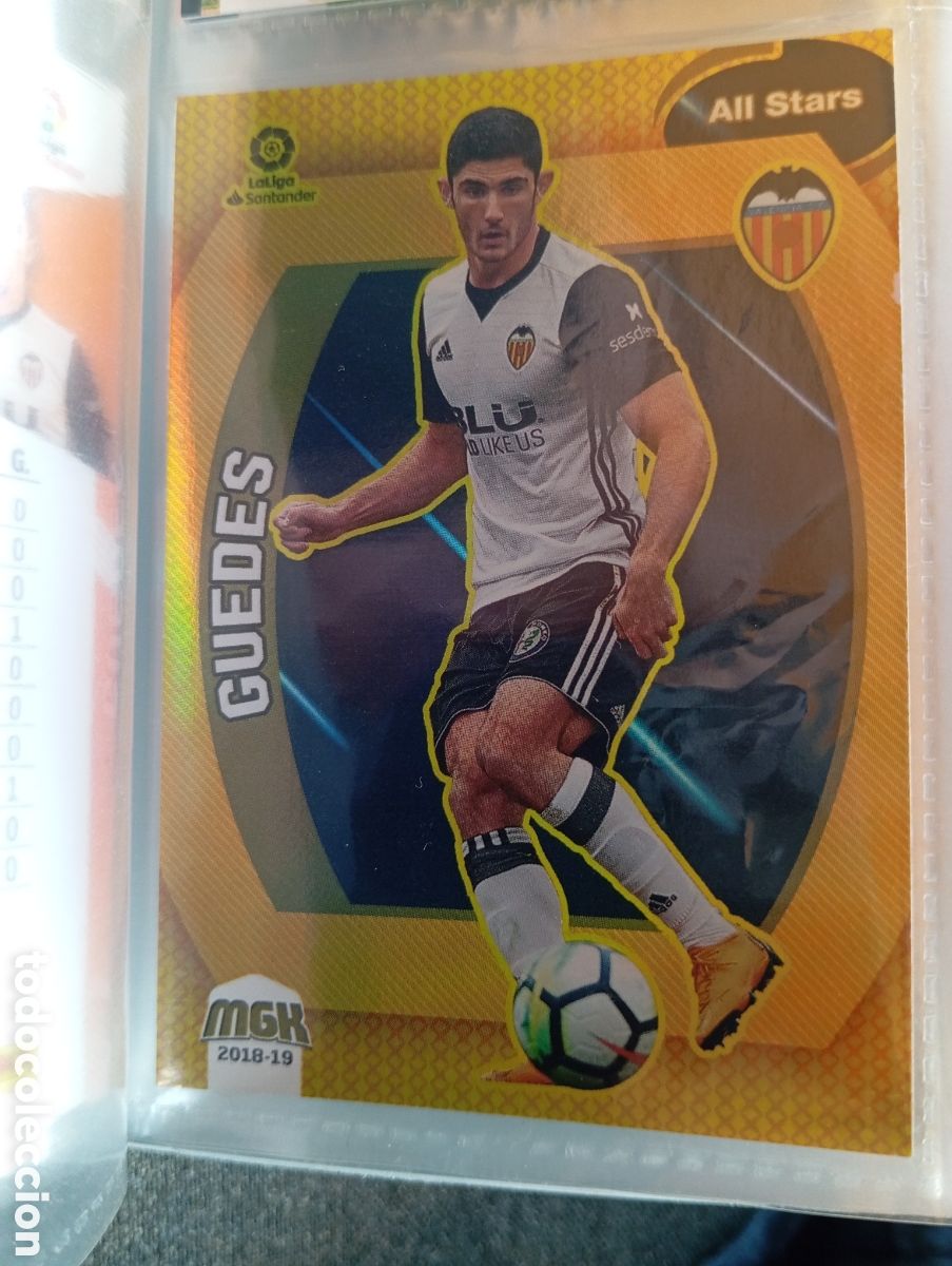 Cromos de Futebol: ALL STARS Guedes Valencia Ficha Cromo de futbol Megacracks 2018-2019 Liga Santander MGK 18-19 Panini