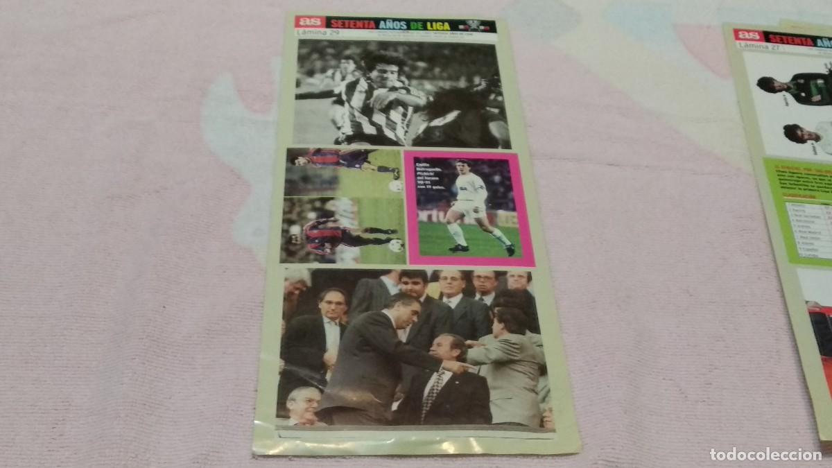 Cromos de f&uacute;tbol: L&Aacute;MINA 29 DIARIO AS SETENTA A&Ntilde;OS DE LIGA CROMOS PEGATINAS SIN USAR