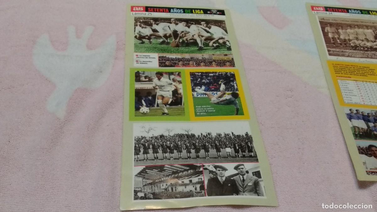 Cromos de f&uacute;tbol: L&Aacute;MINA 25 DIARIO AS SETENTA A&Ntilde;OS DE LIGA CROMOS PEGATINAS SIN USAR - LA SEGUNDA EL&Eacute;CTRICA DEL OVIEDO