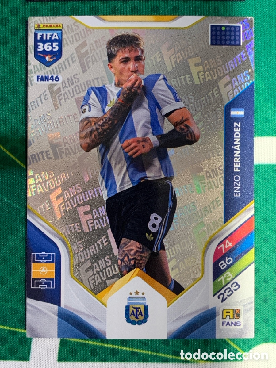 Cromos de f&uacute;tbol: FAN46 Enzo Fern&aacute;ndez Argentina FANS / Fans' Favourite ADRENALYN FIFA 365 2026
