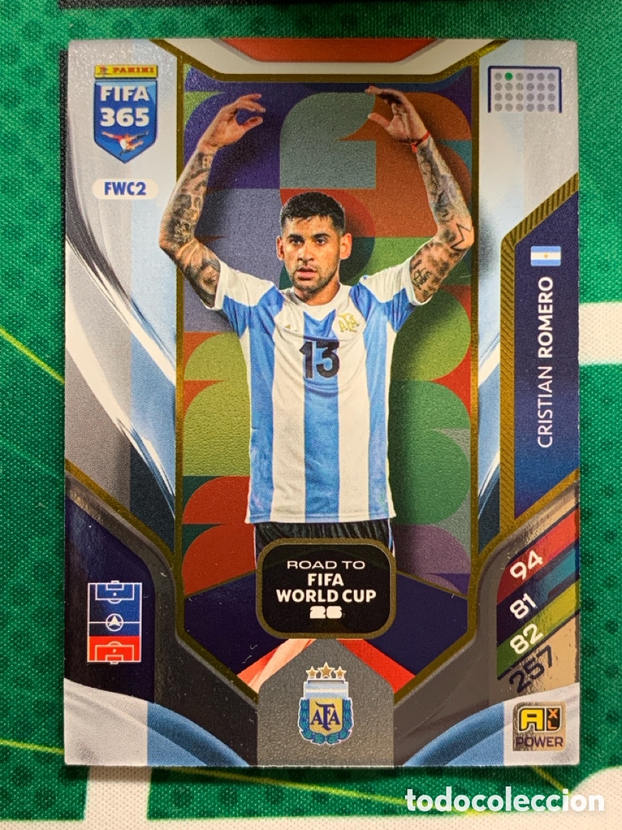 Cromos de f&uacute;tbol: FWC2 Cristian Romero Argentina POWER / Road to FIFA World Cup 26 ADRENALYN FIFA 365 2026ADRENALYN FI