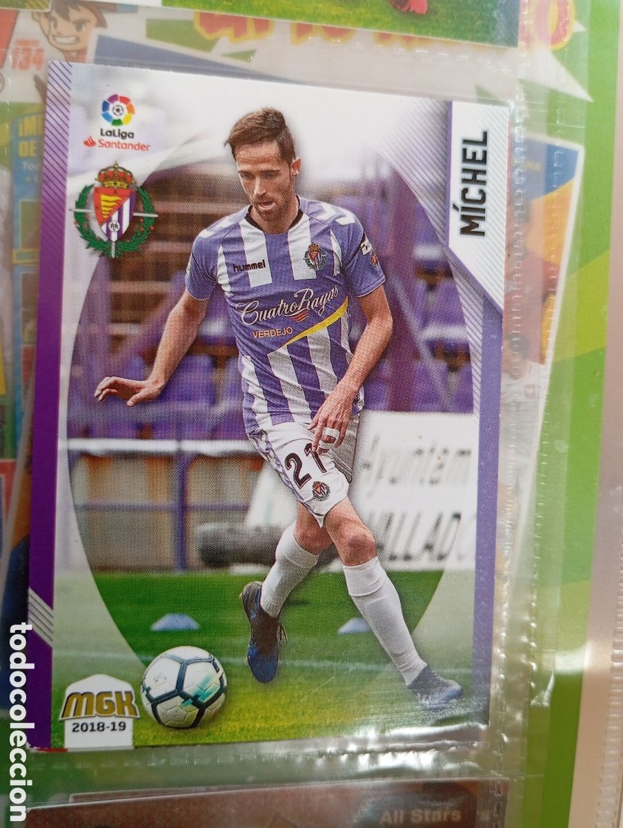 Cromos de Futebol: Michel Valladolid Ficha Cromo de futbol Megacracks 2018-2019 Liga Santander MGK 18-19 Panini