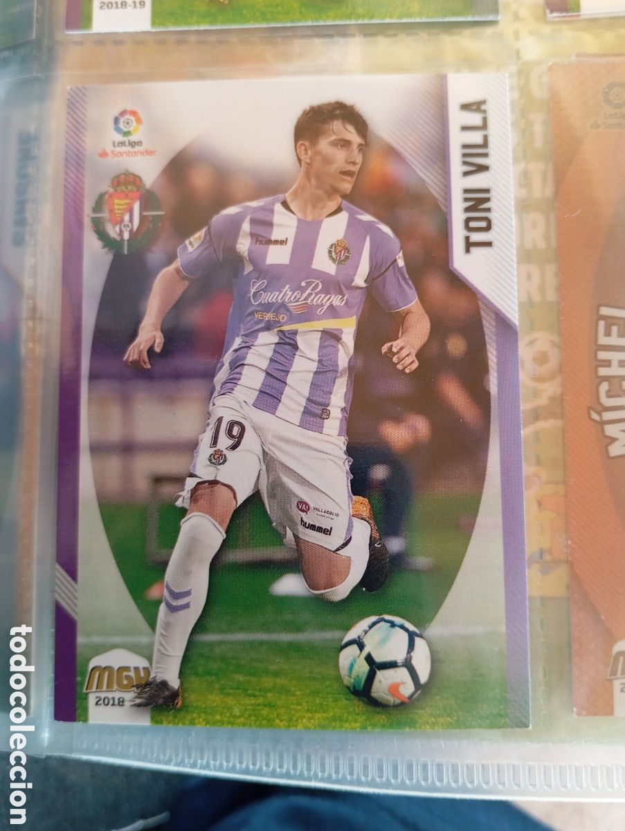 Cromos de Futebol: Toni Villa Valladolid Ficha Cromo de futbol Megacracks 2018-2019 Liga Santander MGK 18-19 Panini