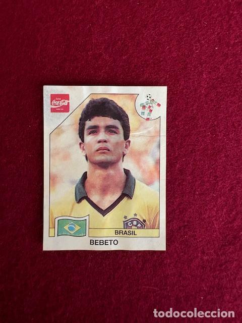 Cromos de f&uacute;tbol: PANINI MUNDIAL ITALIA 90 COCA COLA (URUGUAY) - N&deg; 206 - BEBETO - DESPEGADA DE ALBUM