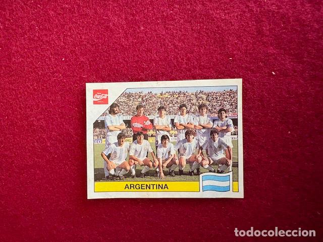Cromos de f&uacute;tbol: PANINI MUNDIAL ITALIA 90 COCA COLA (URUGUAY) - N&deg; 117 - EQUIPO ARGENTINA - DESPEGADA DE ALBUM