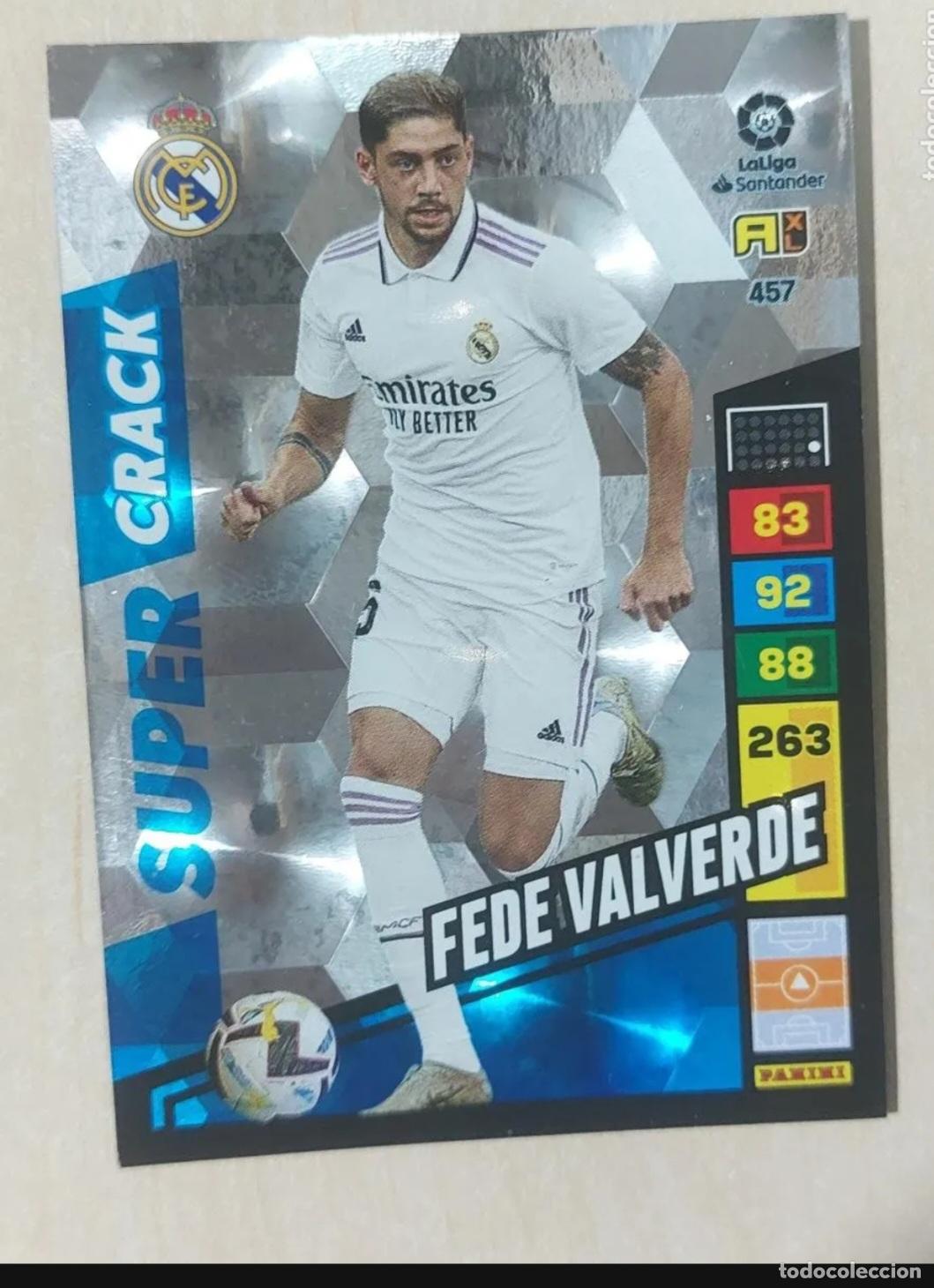 Cromos de f&uacute;tbol: FICHA N&ordm; 457 FEDE VALVERDE - ADRENALYN 22 23 - PANINI 2022 - 23 - CROMO - SUPER CRACK