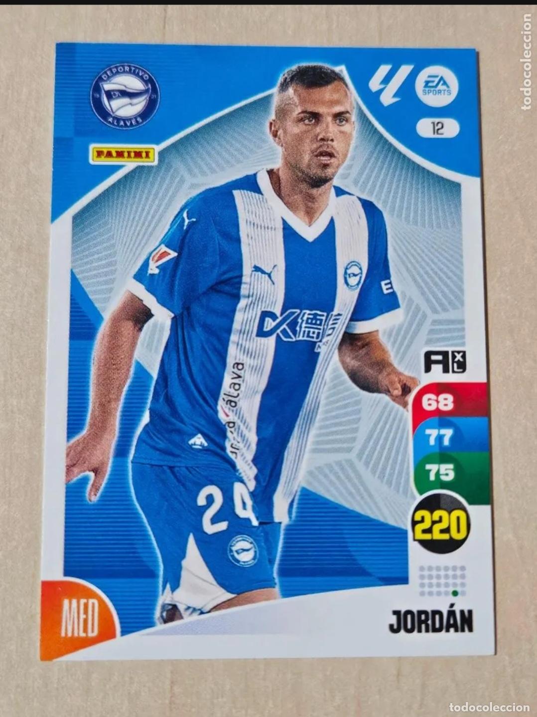 Cromos de f&uacute;tbol: FICHA N&ordm; 12 JORDAN - ADRENALYN 24 25 - PANINI 2024 - 25 - CROMO - ALAVES