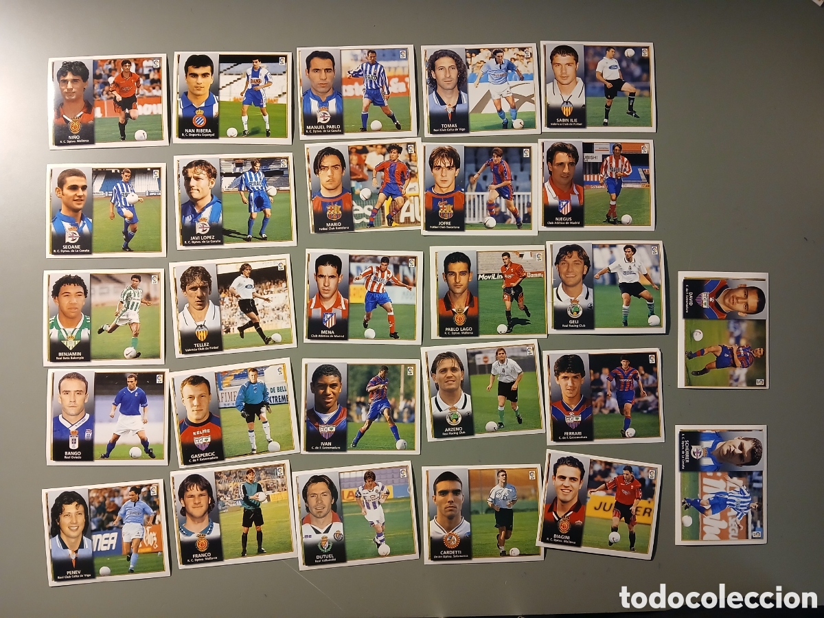 Cromos de f&uacute;tbol: LOTE 27 FICHAJES DIFERENTES LIGA ESTE 1998/99 98 99 NUNCA PEGADOS SIN PEGAR
