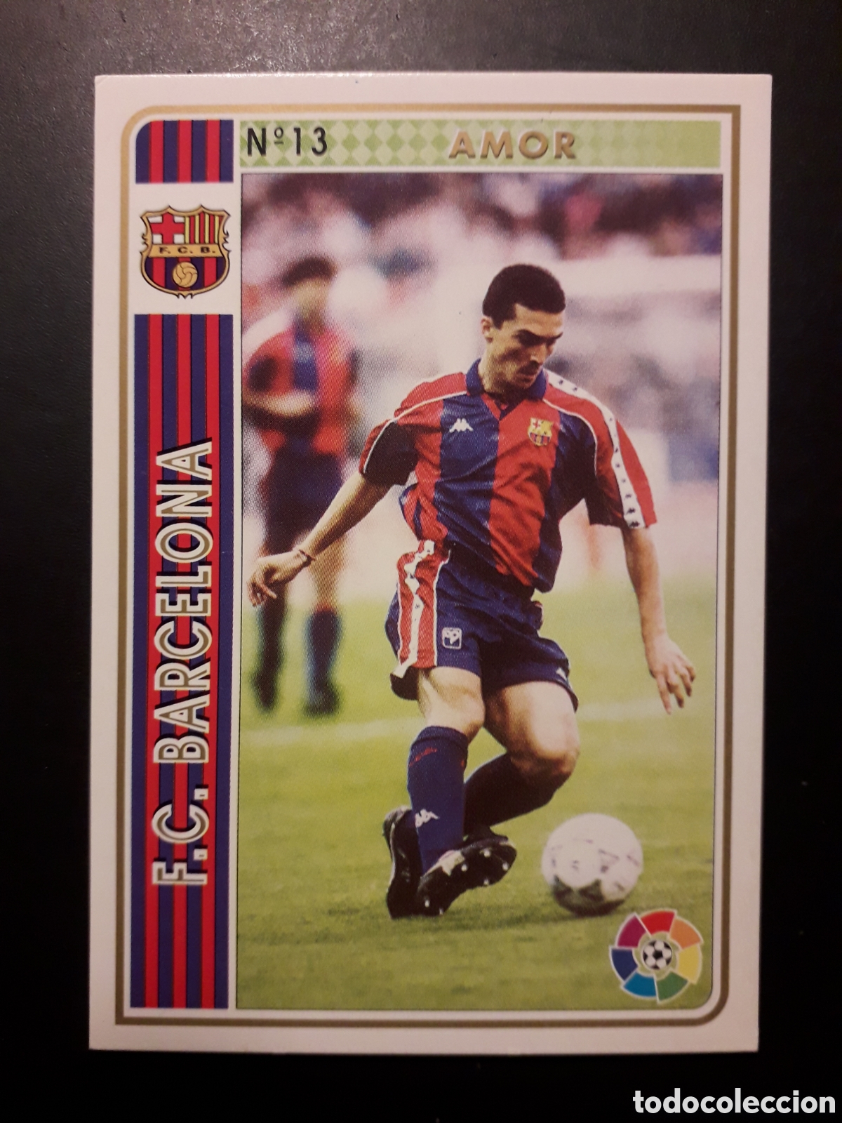Cromos de F&uacute;tbol: AMOR FC BARCELONA LAS FICHAS DE LA LIGA 1994 1995 94 95 N&deg; 13 MUNDICROMO MC PEDIDO M&Iacute;NIMO 3&euro;