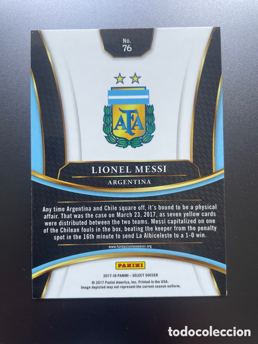 Cromos de f&uacute;tbol: Lionel Messi 76 Panini Select 2017 Argentina - Foto 2