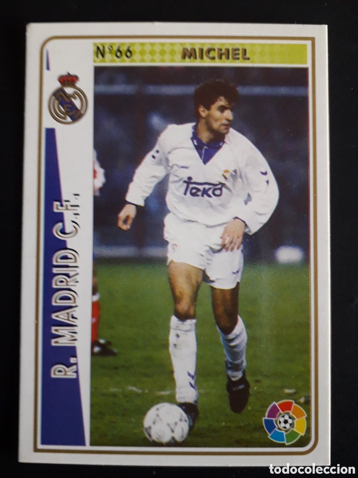 Cromos de F&uacute;tbol: MICHEL REAL MADRID LAS FICHAS DE LA LIGA 1994 1995 94 95 N&deg; 66 MUNDICROMO MC PEDIDO M&Iacute;NIMO 3&euro;
