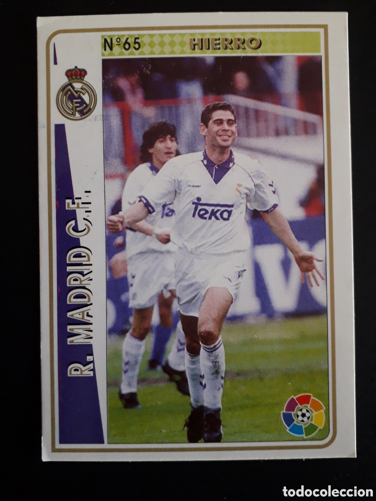 Cromos de F&uacute;tbol: HIERRO REAL MADRID LAS FICHAS DE LA LIGA 1994 1995 94 95 N&deg; 65 MUNDICROMO MC PEDIDO M&Iacute;NIMO 3&euro;.